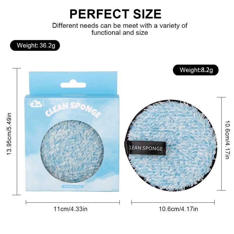 Makeup Remover Pads Manufacturer - Custom Logo Reusable 100% Microfiber Washable Face Cleansing Exfoliating Puff