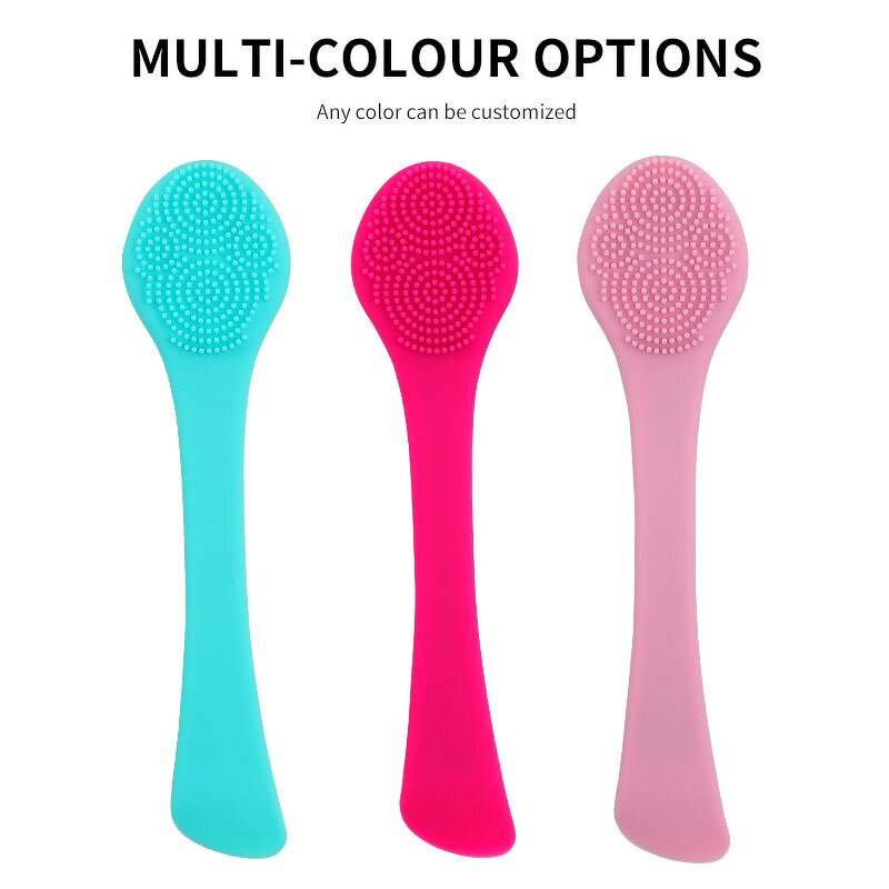 Facial Cleansing Brush Manufacturer - Custom soft handheld Silicone Anti-slip Washing Face Exfoliating Massage Scrubber Pad