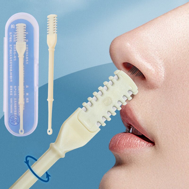 Nose Hair Trimmer Manufacturer - New Portable Double Head Nasal Shaver Manual Safe 360 Degree Rotating for Women Men