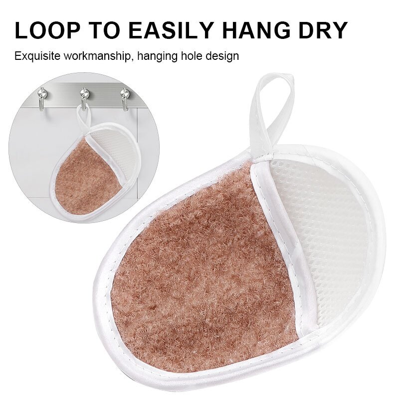 Makeup Remover Glove Manufacturer - Customization Logo Soft Microfiber Reusable Scrubbing Cleaning Face Towel Mitts for Spa