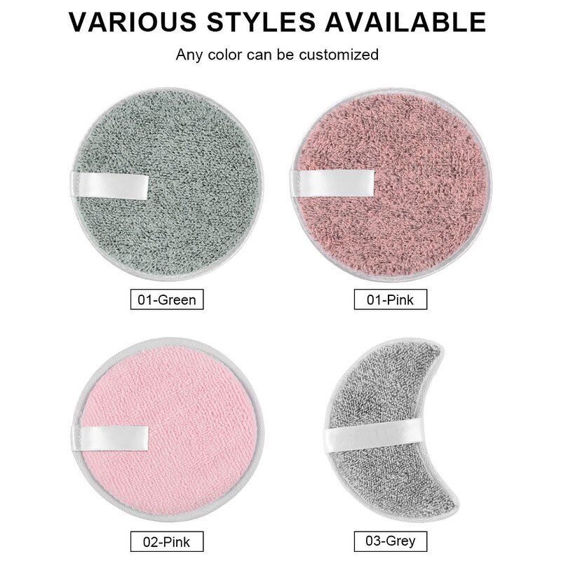 Makeup Remover Pads Manufacturer - Customized Logo Reusable Microfiber Washable Cotton Face Skin Cleansing Make up Remove Wipes