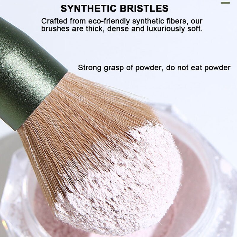 Makeup Brush Set Manufacturer - Professional 10pcs Wooden Handle Soft Synthetic Fiber Face Eye Foundation Blush Tool with Bag