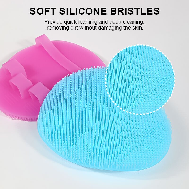 Silicone Body Brush Manufacturer - Custom Gentle Exfoliating Soft Bristle Hygienic Shower Skin Massage Scrubber Pad