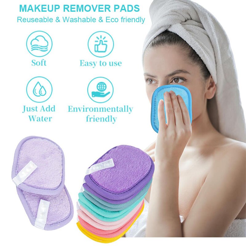 Makeup Remover Cloth Manufacturer - Custom Logo Reusable Microfiber Soft Facial Water Wash Remove Dirt Cotton Pads Towel