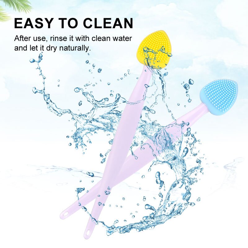 Facial Cleansing Brush Manufacturer - Customized Private Label Double-Sided Silicone Exfoliate Nose Lip Scrub Brushes Tool