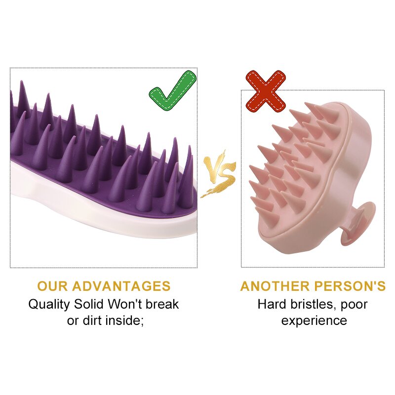 Hair Growth Comb Manufacturer - Custom Private Label Dandruff Treatment Deep Cleansing Scalp Scrubber for All Hair Types