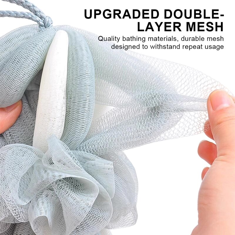 Bath Spa Gift Set Manufacturer - Custom Round Mesh Loofah Sponge Ball Exfoliating Scrubber Makeup Headband