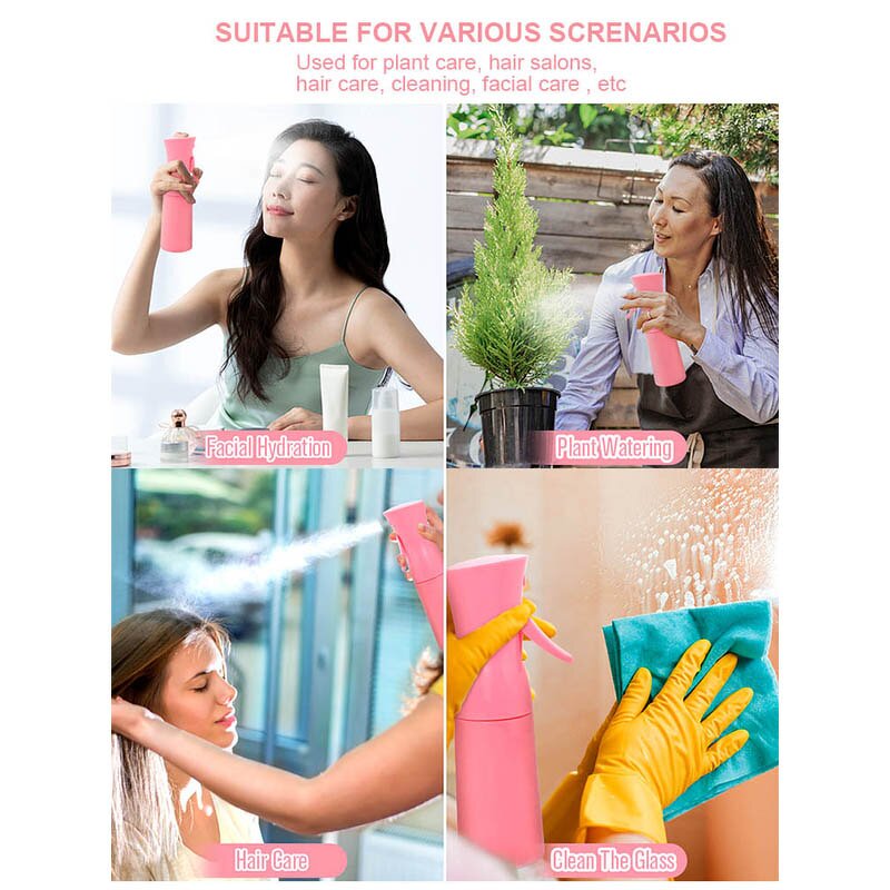 Mist Spray Bottle Manufacturer - Ultra-Fine Continuous 300ml Empty Refillable Sprayer for Hairstyling Facial Care Tool