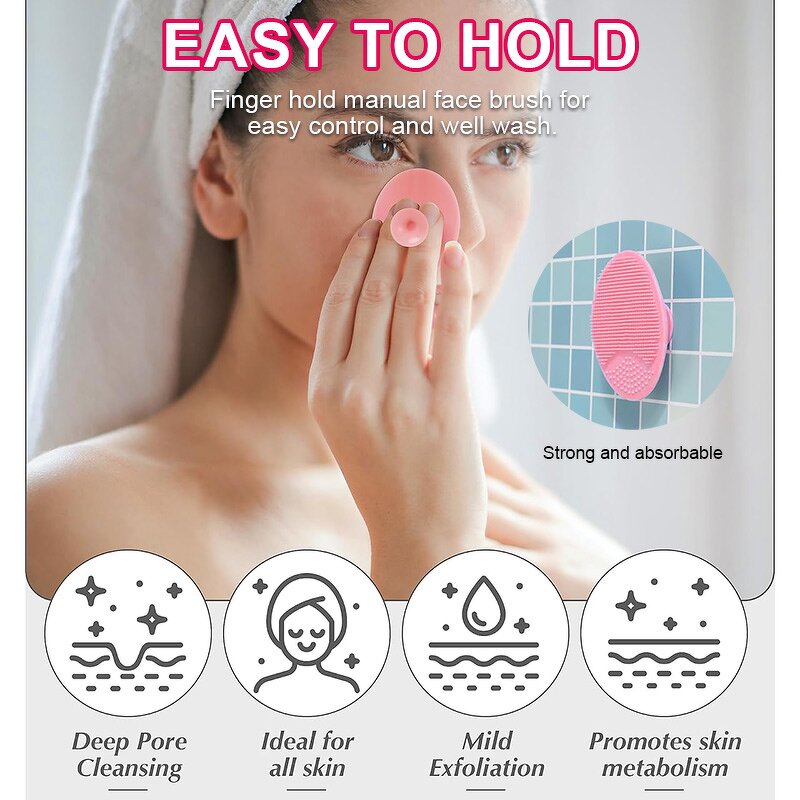 Facial Cleansing Brush Set Manufacturer - 3 in 1 Manual Touch Skincare Face Scubber Nose Blackhead Remover Exfoliating Tool