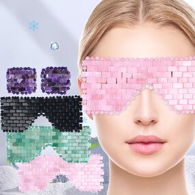 Jade Eye Mask Manufacturer - Facial Cooling Natural Crystal Energy Stone Hot Cold Therapy Anti-Aging Face Massage Relax Sleep Mask