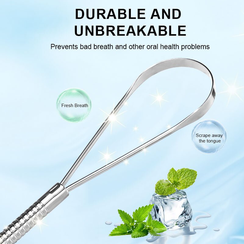 Metal Tongue Scraper Manufacturer - New Long Life Time Premium Hygienic Stainless Steel Bad Breath Treatment for Adults