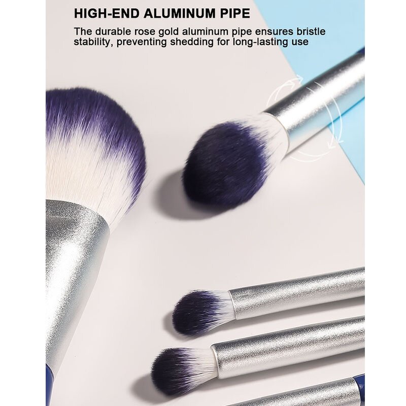 Makeup Brush Set Manufacturer - Custom Logo Professional Synthetic Foundation Powder Concealer Eye Shadows Brushes with Waterproof Bag