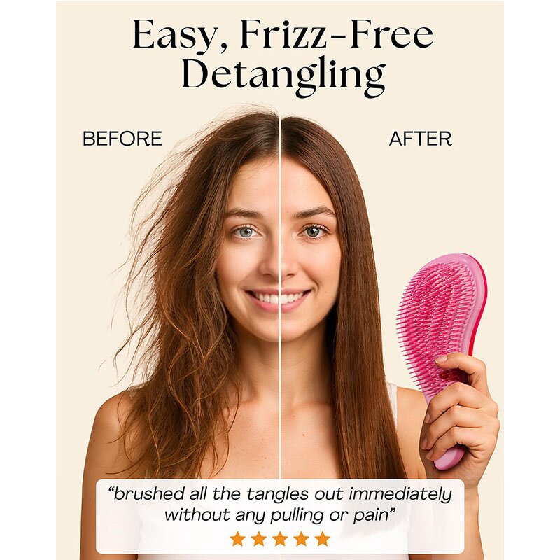 Hair Styling Tools Kit Manufacturer - Custom Gift Box Portable Anti-static Air Cushion Comb Detangling Brushes Set