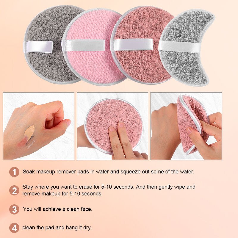Makeup Remover Pads Manufacturer - Customized Logo Reusable Microfiber Washable Cotton Face Skin Cleansing Make up Remove Wipes