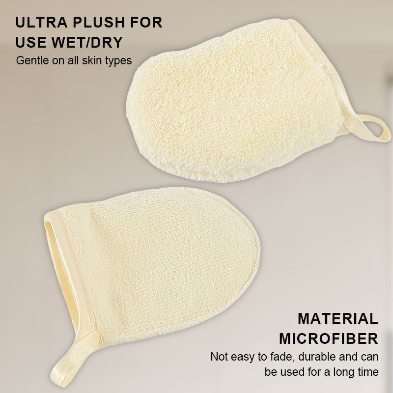 Makeup Remover Gloves Manufacturer - New Colorful Soft Fiber Face Cleansing Reusable Washable Facial Make up Removal Mitts