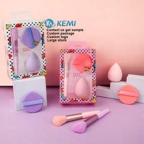 Eye Makeup Tool Set Manufacturer - Wholesale Customized Brush Powder Puff Makeup Egg Beauty Sponge Combination With Gift Box