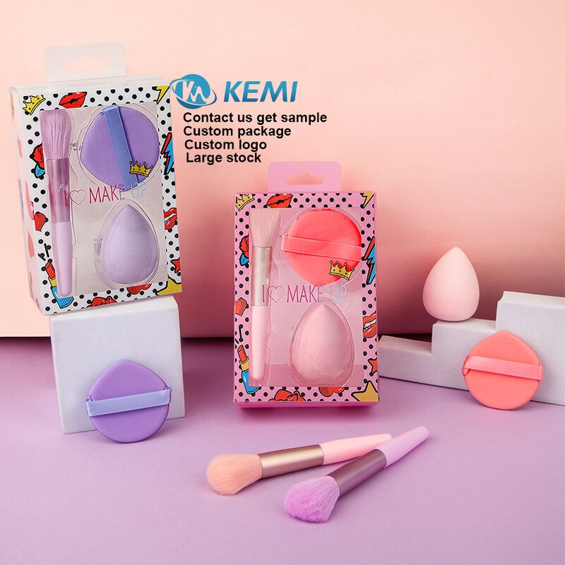 Eye Makeup Tool Set Manufacturer - Wholesale Customized Brush Powder Puff Makeup Egg Beauty Sponge Combination With Gift Box