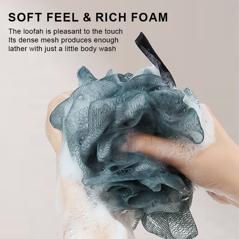 Loofah Sponge Scrubber Manufacturer - High Quality Bath Body Flower Mesh Puffs Cleaning Bathing Tool for Family