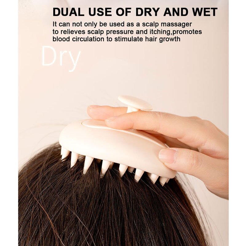 Scalp Massager Shampoo Brush Manufacturer - 2 in 1 Silicone Detachable Soft Bristles Exfoliator for Hair Growth Dandruff