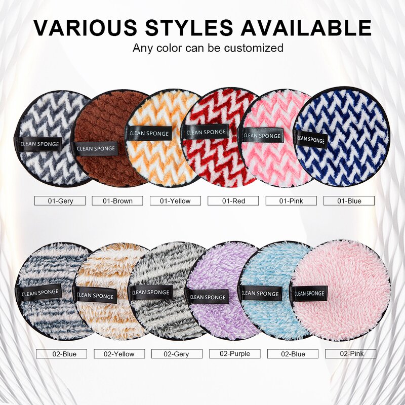Makeup Remover Pads Manufacturer - Custom Logo Reusable 100% Microfiber Washable Face Cleansing Exfoliating Puff