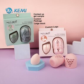 Beauty Egg Set Manufacturer - Custom Creative Silicone & Holders Gift Set Latex Free Makeup Sponge Blender With Storage Box