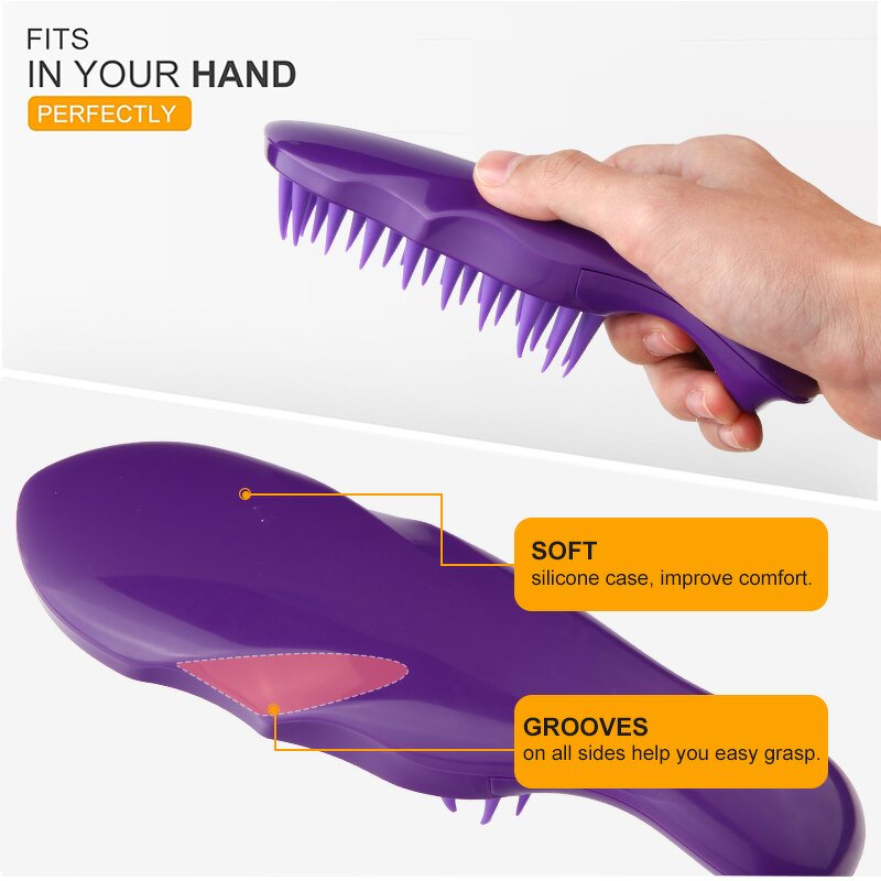 Hair Growth Comb Manufacturer - Custom Private Label Dandruff Treatment Deep Cleansing Scalp Scrubber for All Hair Types