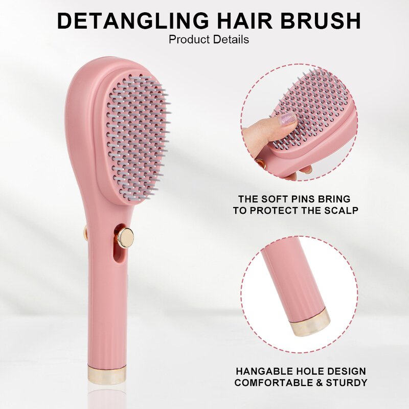 Massage Comb Manufacturer - Custom Retractable Anti-static Scalp Cleaning Fluffy Portable Hair Straightening Tool