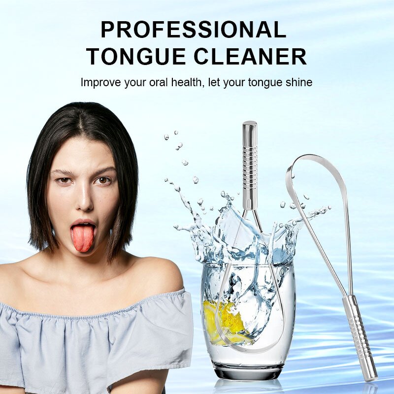Metal Tongue Scraper Manufacturer - New Long Life Time Premium Hygienic Stainless Steel Bad Breath Treatment for Adults