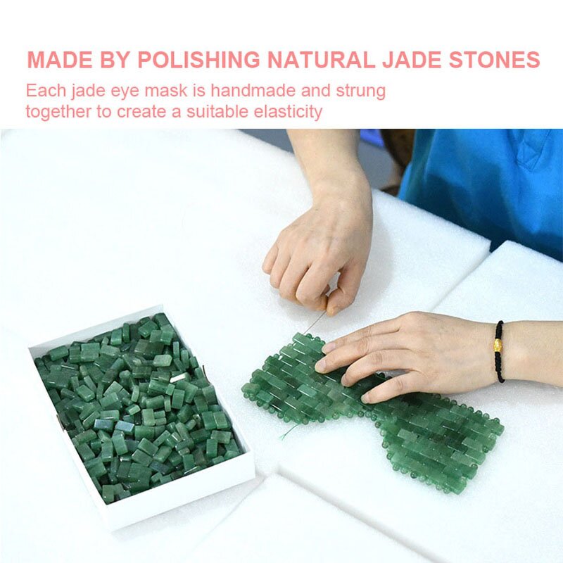 Jade Eye Mask Manufacturer - Facial Cooling Natural Crystal Energy Stone Hot Cold Therapy Anti-Aging Face Massage Relax Sleep Mask