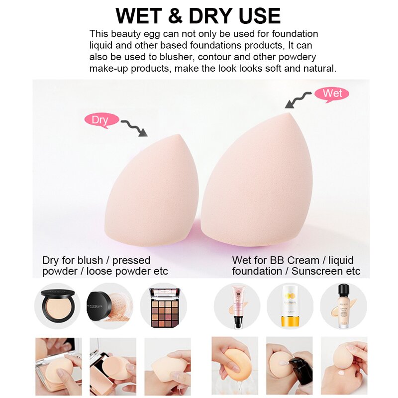 Beauty Egg Set Manufacturer - Custom Creative Silicone & Holders Gift Set Latex Free Makeup Sponge Blender With Storage Box