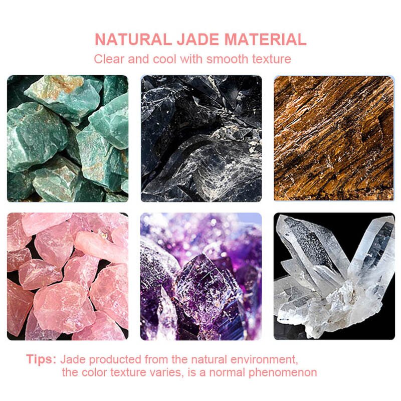 Jade Eye Mask Manufacturer - Facial Cooling Natural Crystal Energy Stone Hot Cold Therapy Anti-Aging Face Massage Relax Sleep Mask