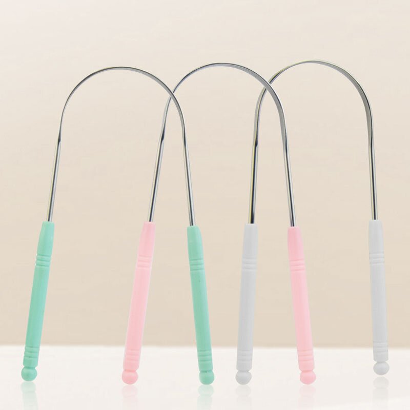 Tongue Scraper Manufacturer - High Quality Home Use Plastic Handle Stainless Steel Reusable Oral Care Cleaning Tool Scrubber