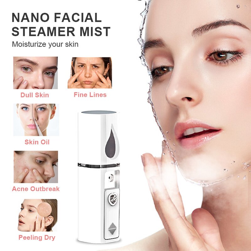 Facial Mist Sprayer Manufacturer - Home Personal Electric Mini Face Spray Device Usb Charging Portable Beauty Skin Care Nano Mist