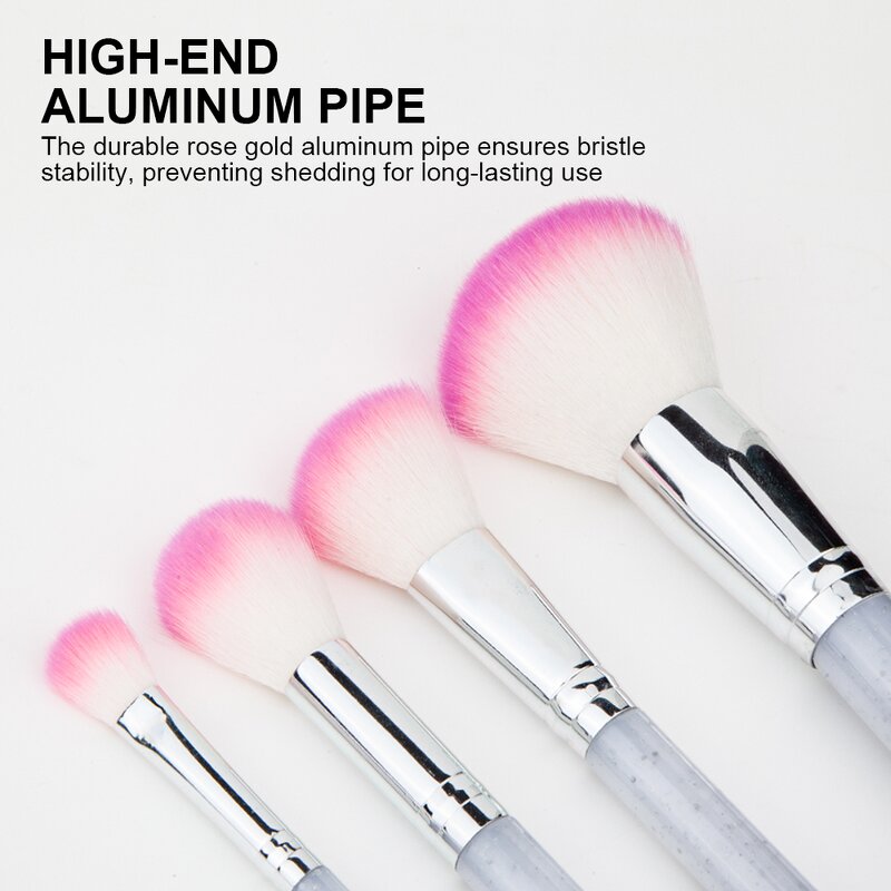 Makeup Brush Set Manufacturer - Custom Gift Box Soft Synthetic Hair Natural Liquid Glitter Handle Facial Foundation Cosmetic Tools