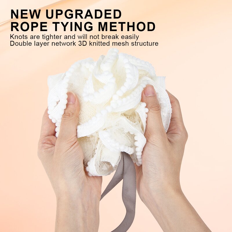 Bath Sponge Ball Manufacturer - OEM ODM Custom Mix Color PE Plastic Foaming Net Exfoliating Body Scrubber Luffa