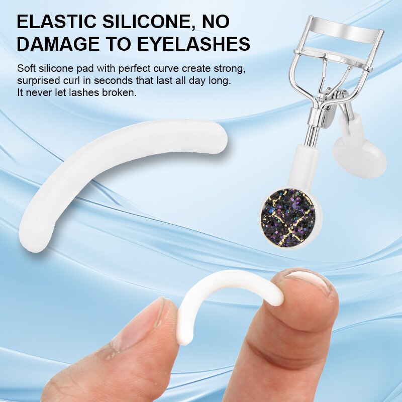 Eyelash Curler Manufacturer - Portable Diamond Wide Handle Stainless Steel Cosmetic False Eyelash Curling Clip