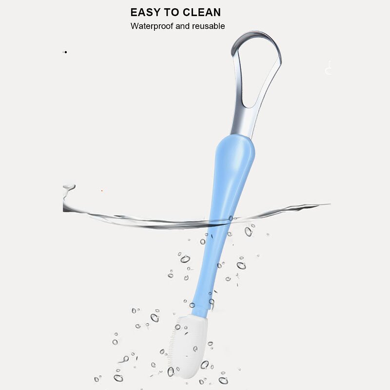 Tongue Cleaner Manufacturer - Custom Logo 2 in 1 Dual Head Healthy Oral Care Tool Adults Kids With Soft Bristles Toothbrush