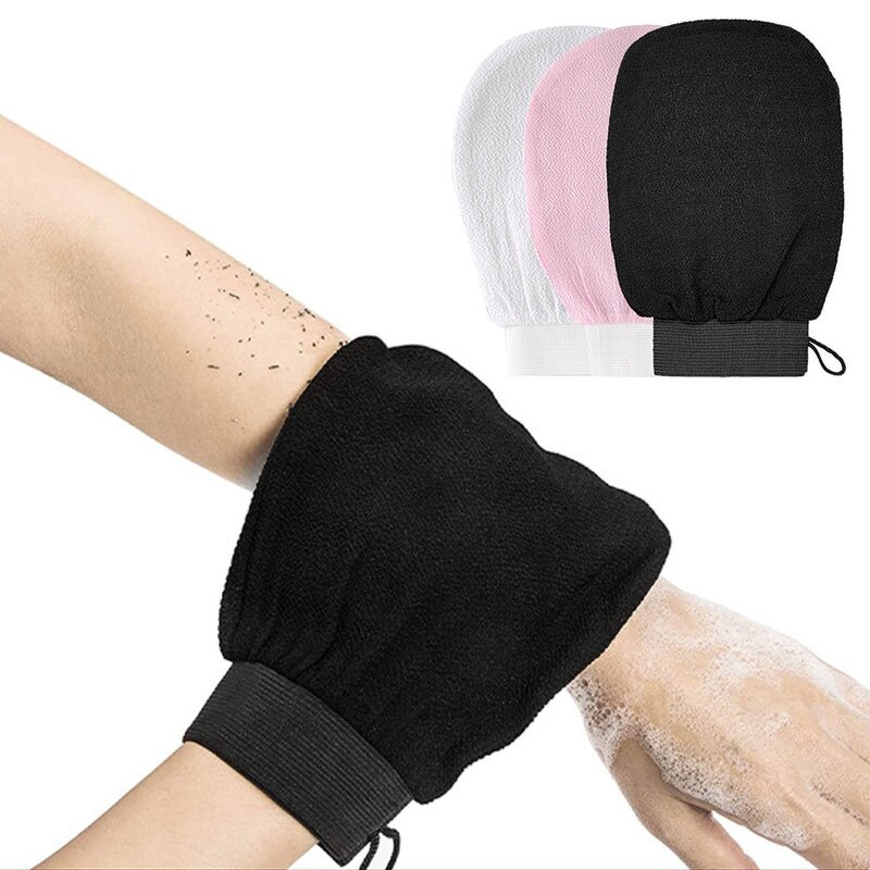 Bath Gloves Manufacturer - Double Sided Viscose Fiber Spa Deep Exfoliating Body Cleaning Scrub Mitts Tool