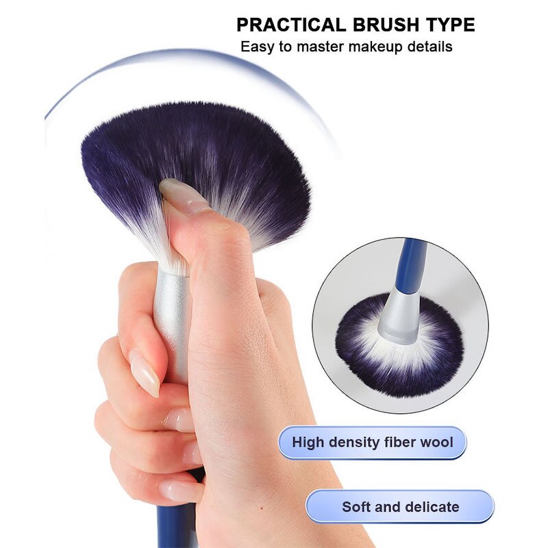 Makeup Brush Set Manufacturer - Custom Logo Professional Synthetic Foundation Powder Concealer Eye Shadows Brushes with Waterproof Bag