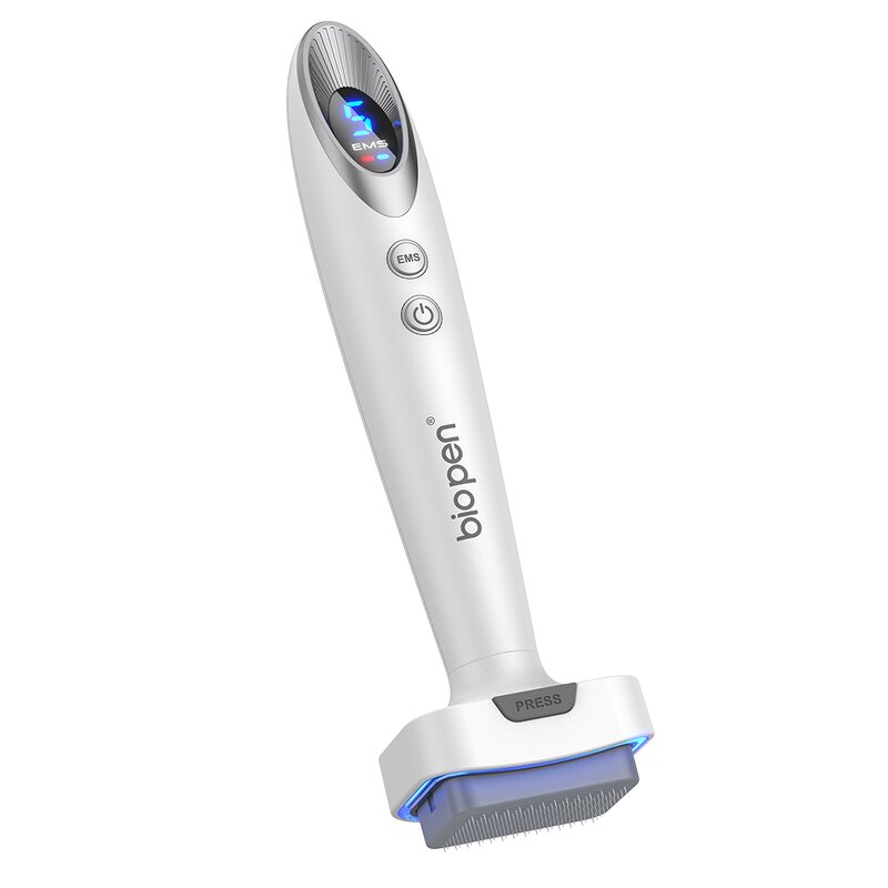 EMS Electroporation Bio Pen Manufacturer - New Arrival Q1S LED Red Blue Light Skin Hair Care Tool