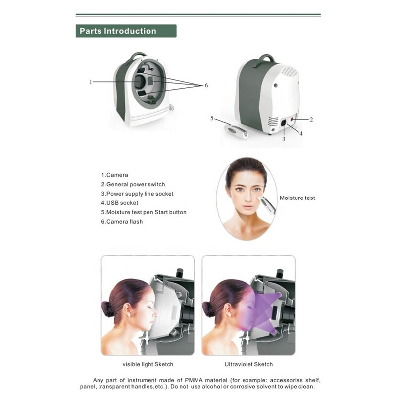 3d Face Skin Analyzer Manufacturer - Portable Skin Hair Analyser New Modle Face Care Device