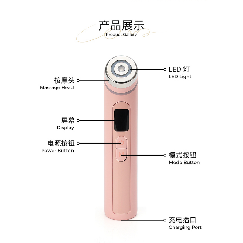 EMS Facial Massage Machine Manufacturer - 6 in 1 Microcurrent Electroporation 4 Colors LED Light Device