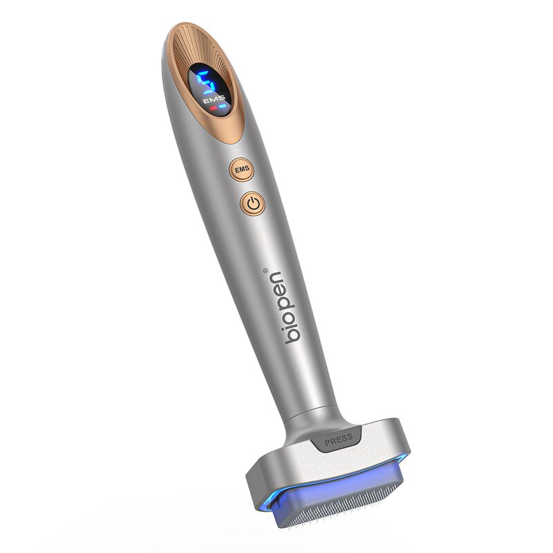 EMS Electroporation Bio Pen Manufacturer - New Arrival Q1S LED Red Blue Light Skin Hair Care Tool