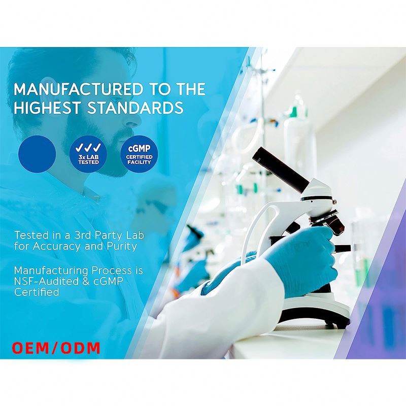 High Absorption Vegan Triple Magnesium Complex 300mg Magnesium Glycinate Malate Citrate Capsules for Muscles Nerves Function