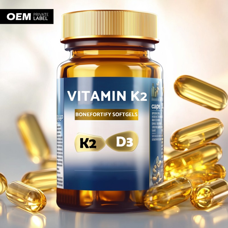 Vitamin K2 Softgels Factory - ODM Bone Strength Adult Capsules