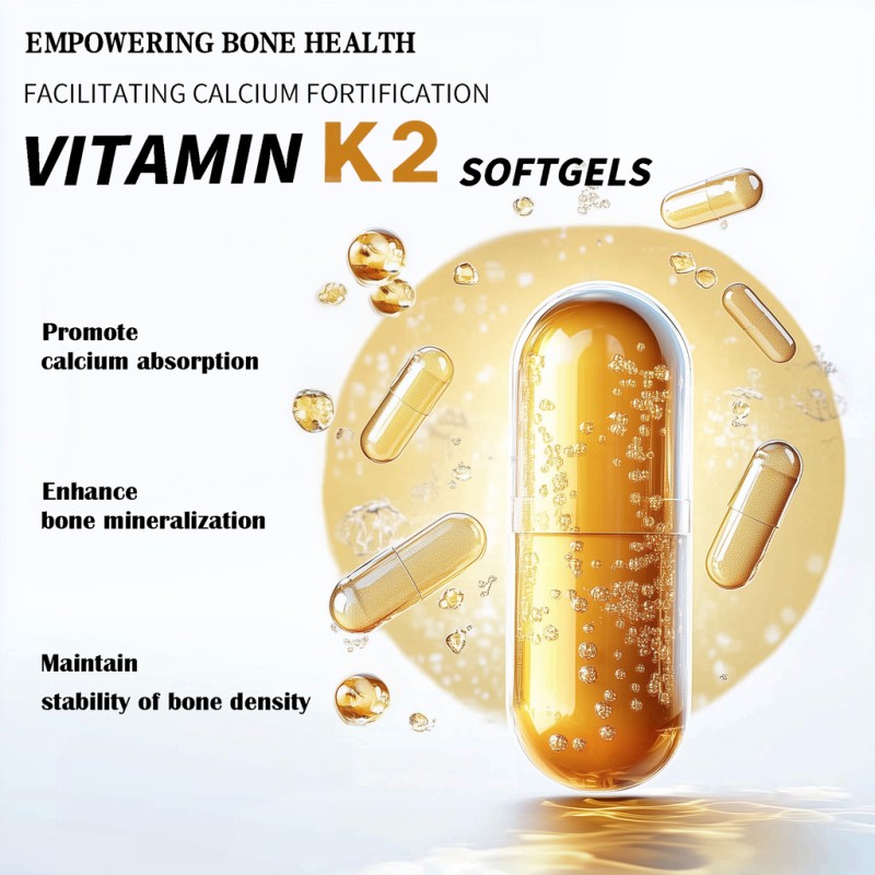Vitamin K2 Softgels Factory - ODM Bone Strength Adult Capsules