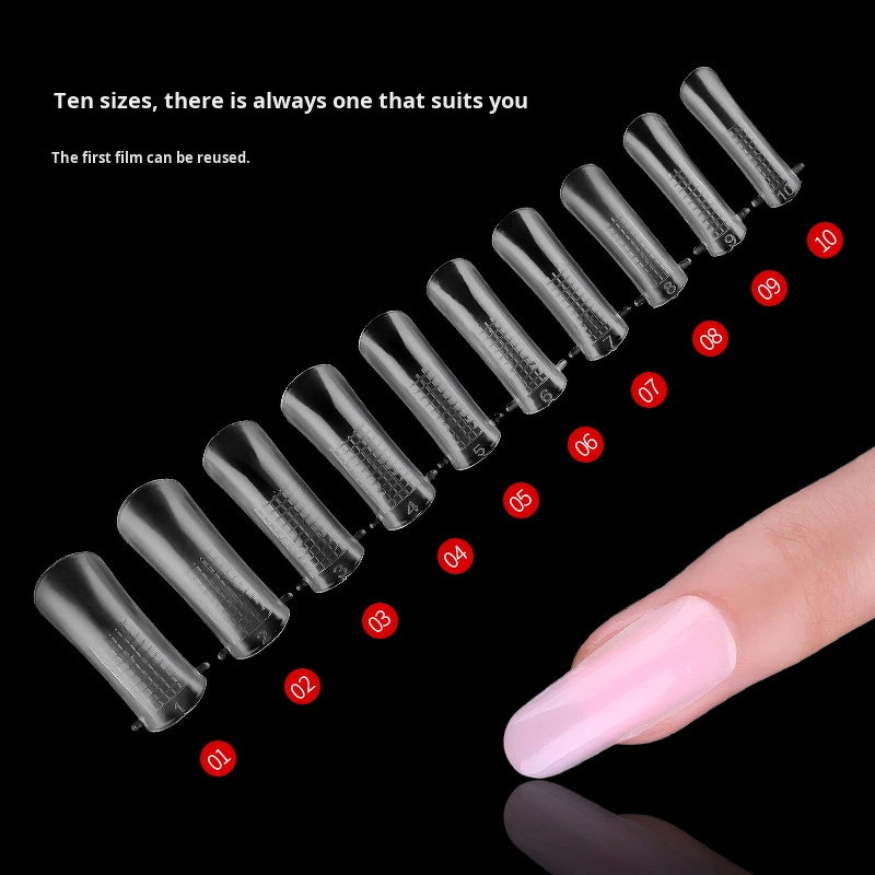 Nail Extension Tips Manufacturer - Crystal Gel Finger Plastic 100 Pieces No Paper Tray Reusable