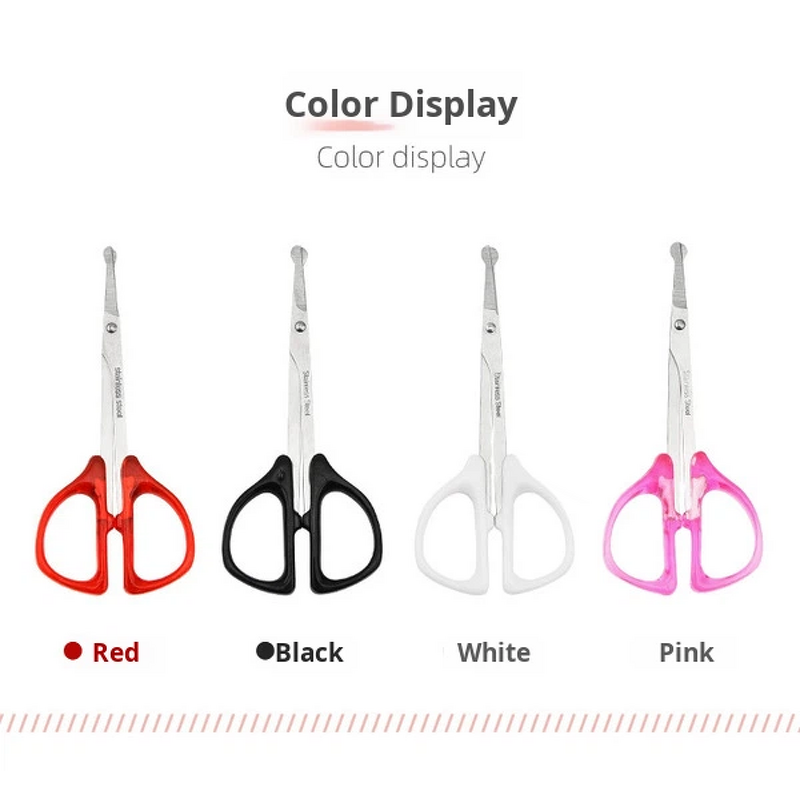 Nose Hair Trimmer Manufacturer - Stainless Steel Head Home Use Straight Plastic Pointed Eyebrow Comb