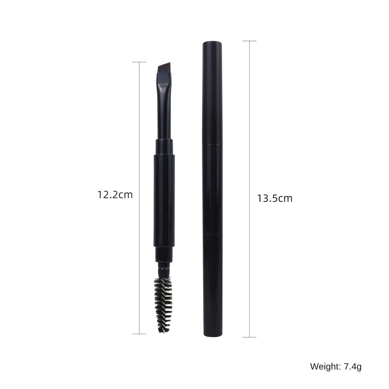 Eyebrow Brush Manufacturer - Portable Double Spiral with Oblique Angle Flat Blade for Applying Eyeliner and Powder