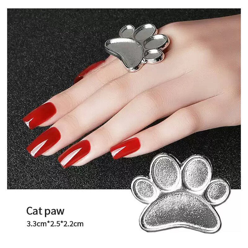 Nail Art Palette Manufacturer - UV Gel Painting Color Tray Board Stainless Steel Polish with Finger Rings